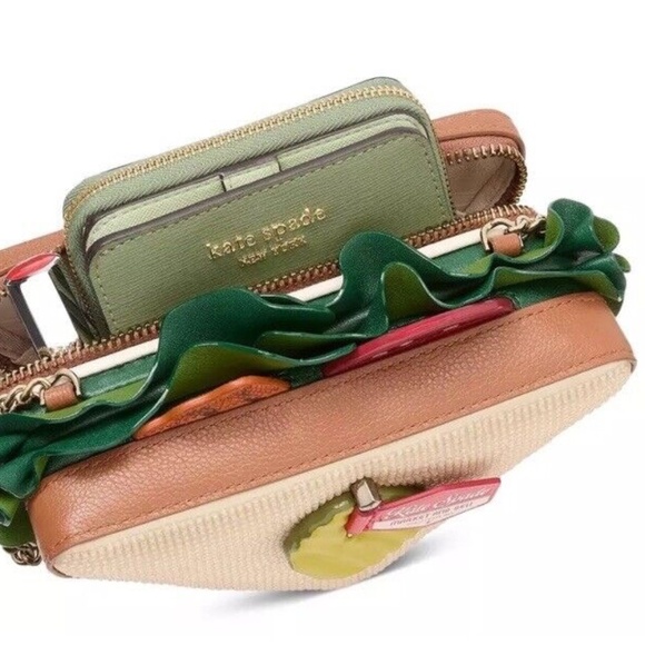 NWT KATE SPADE Glamwich Sandwich Embellished Micro Crossbody Bag Purse Novelty - Picture 2 of 6